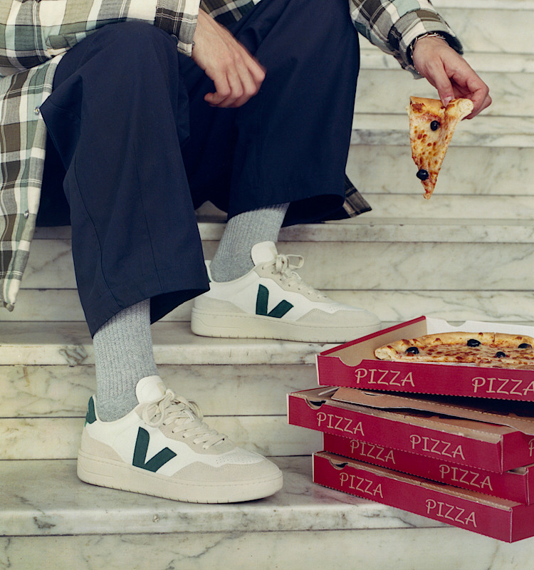 veja sneakers v-90 有机皮革 灰色 VD2003384
