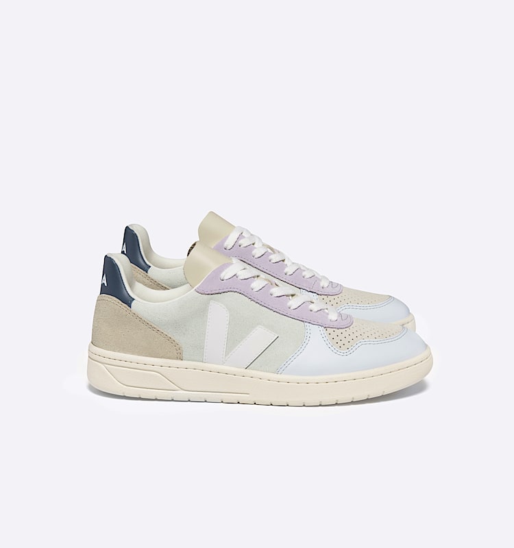 veja baskets v-10 suède multicolore VX0303119 Lateral view