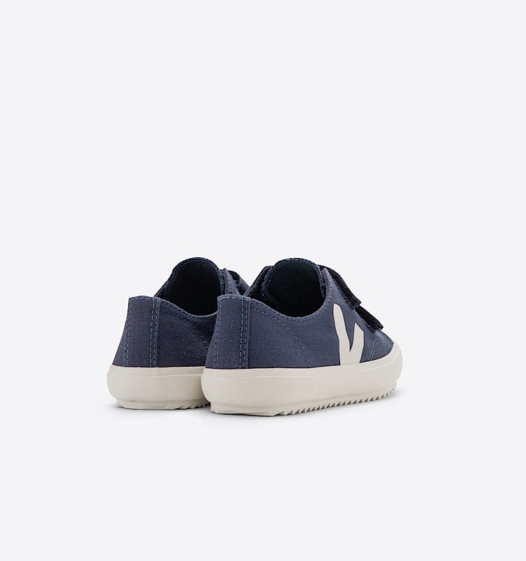 veja sapatilhas small-ollie algodão-orgánico azul OV0103071 Back view