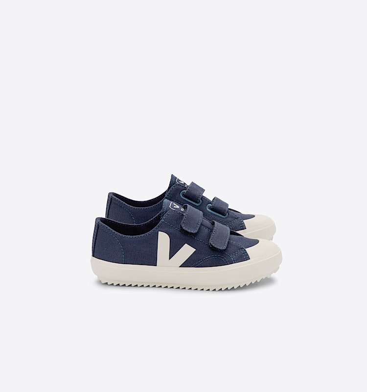 veja sapatilhas small-ollie algodão-orgánico azul OV0103071 Lateral view