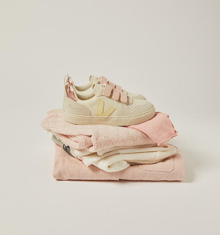 veja sapatilhas small-v-10-veja-x-bonpoint couro amarelo BO0520723