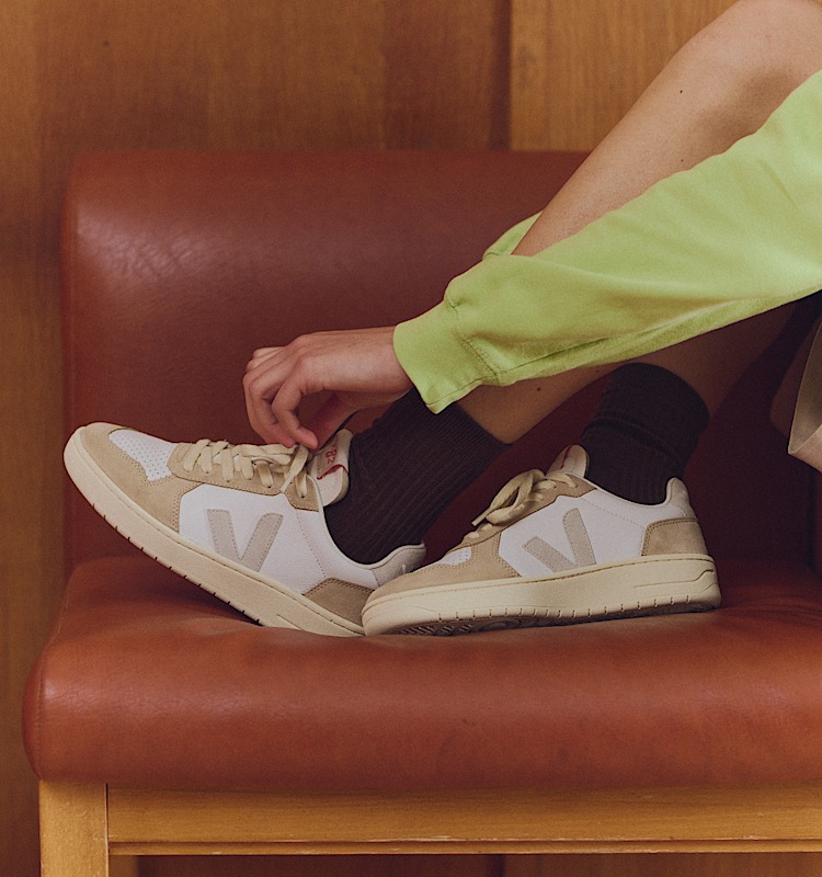 veja sneakers v-82 皮革 米色 VE3320756