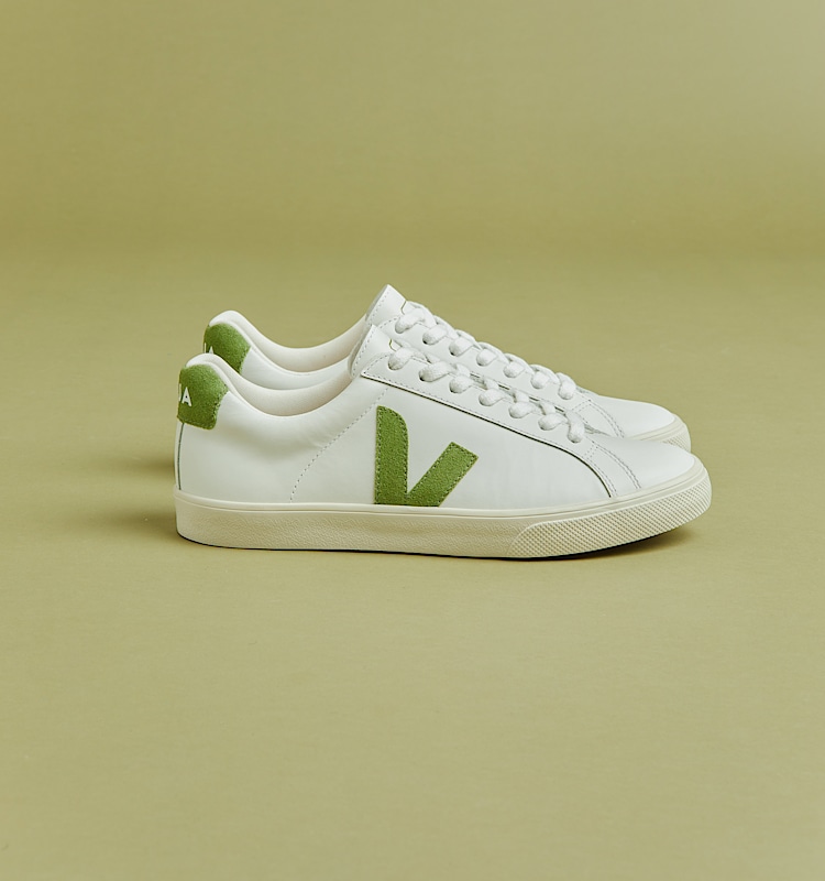 veja sapatilhas esplar-logo couro branco EO0203881