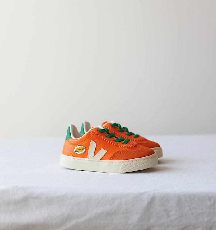 veja baskets veja-x-the-social-food cuir orange TF0520729