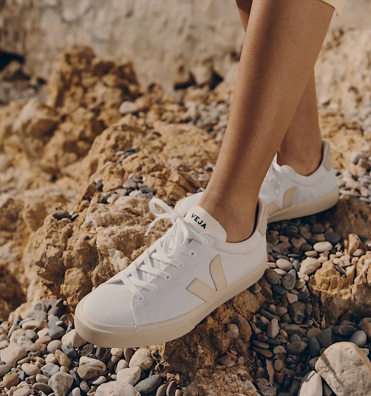 veja zapatillas campo-ca algodón-orgánico blanco CA0103129