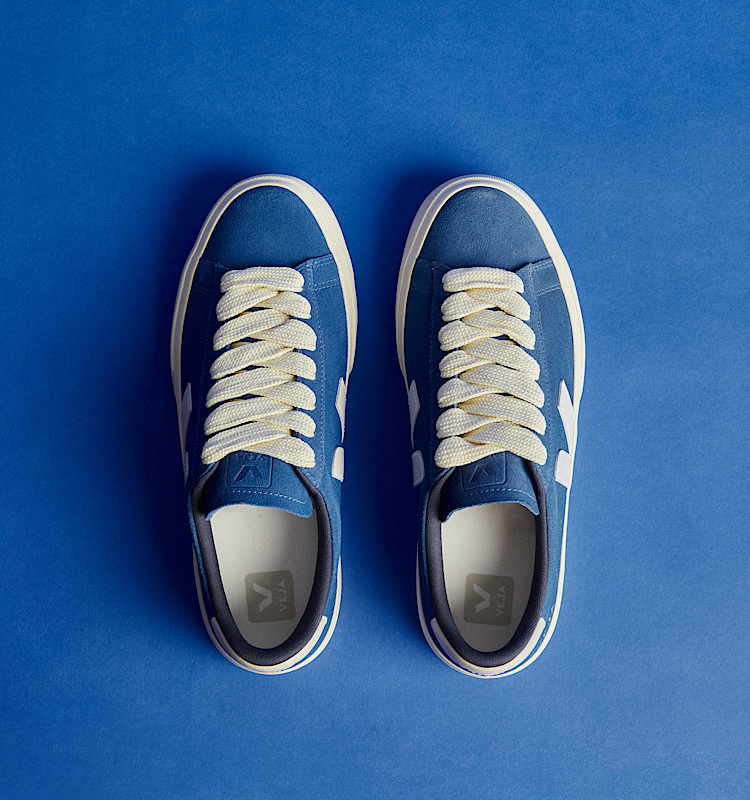 veja sneakers campo pelle-scamosciata blu CP0320523