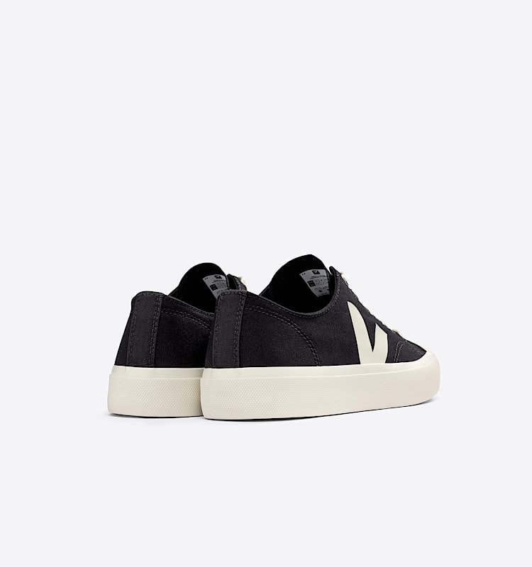 veja sneakers wata-ii-low cotone-biologico nero PL0101397 Back view