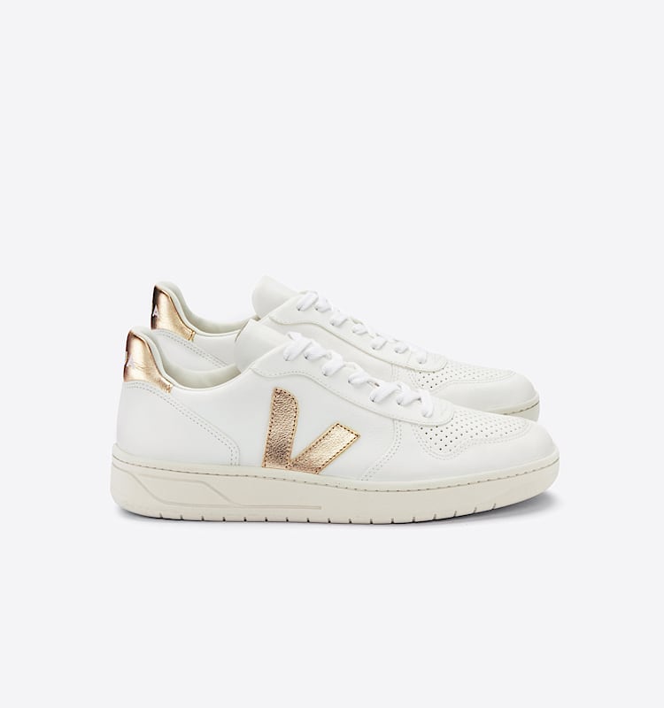veja sneakers v-10 pelle bianco VX0502935 Lateral view