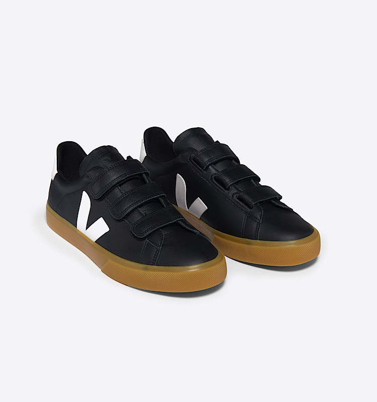 veja sneakers recife-logo leather black RC0503698 Top view