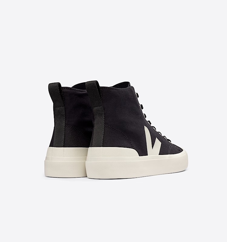 veja zapatillas wata-ii algodón-orgánico negro PA0101397 Back view