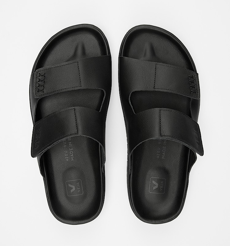 veja zapatillas etna cuero-orgánico negro SA2020754 Top view