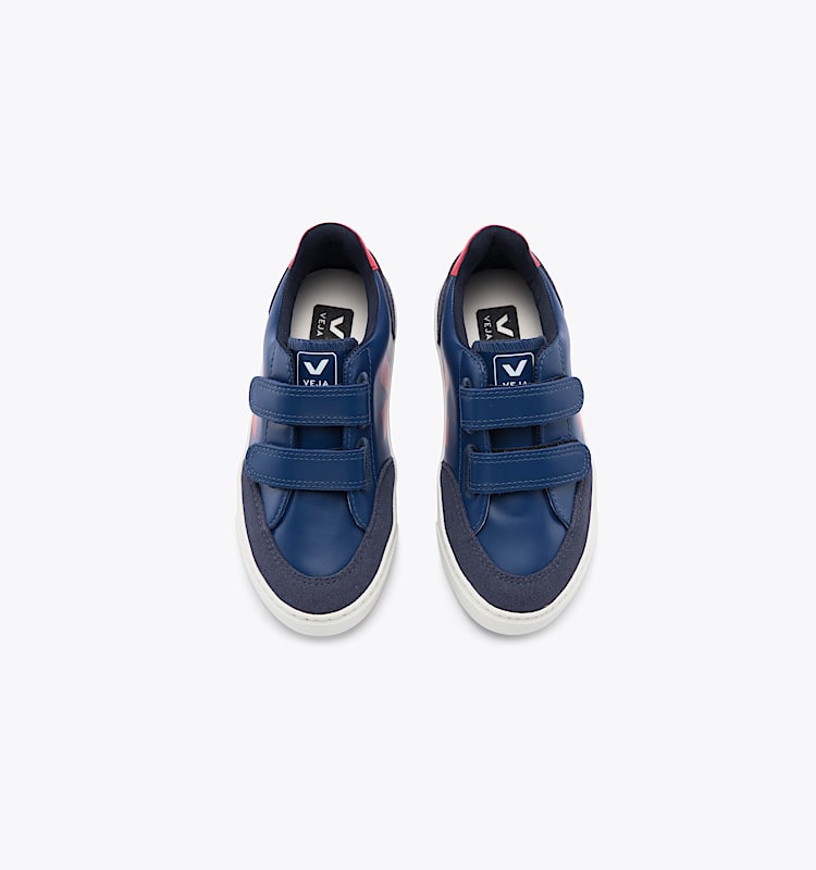veja sneakers small-v-12 pelle blu XV0202041 Top view