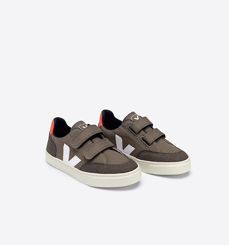 veja sneakers small-v-12 organic-cotton green XV0102538 Top view