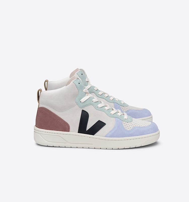 veja sneakers v-15 suede multicolor VQ0302821 Lateral view