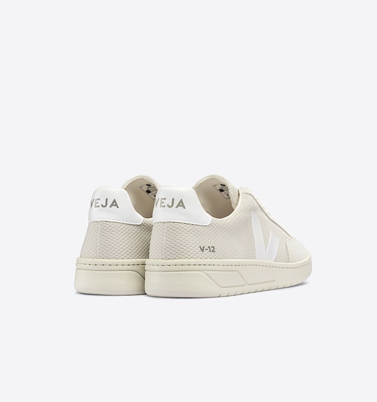 veja sneaker v-12 recycelte beige XD1803106 Back view