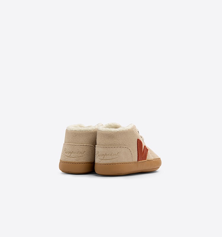 veja baskets baby-winter suède beige BF0303452 Back view