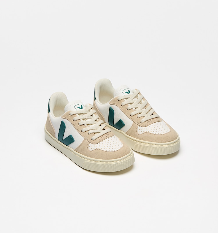 veja sneakers small-v-10-laces pelle beige CX0520619 Top view