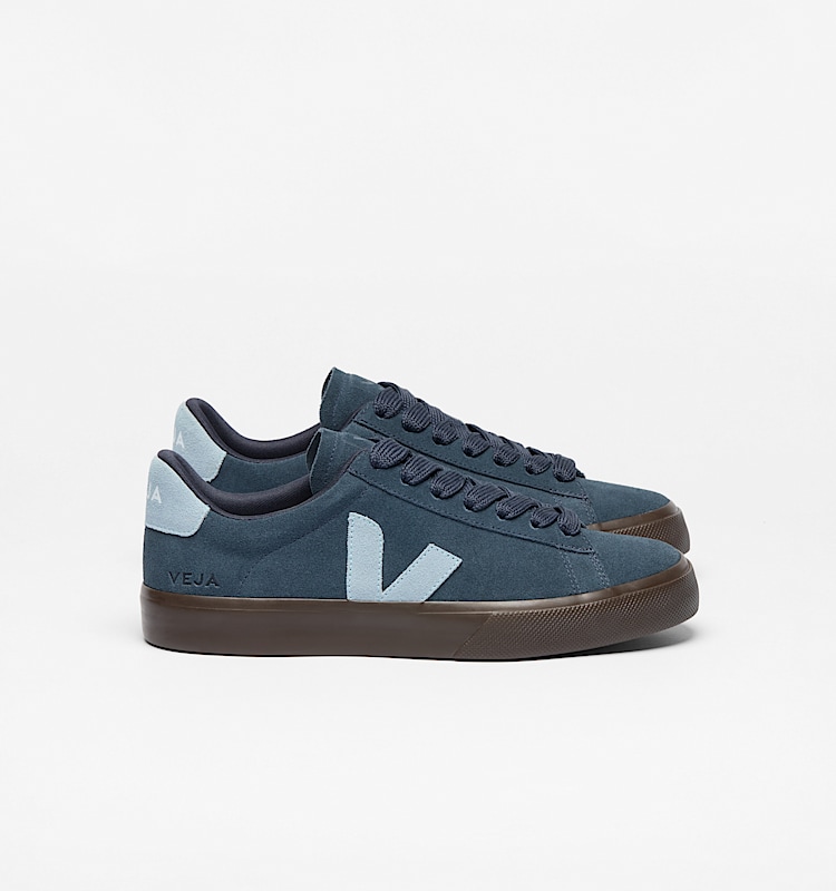 veja sneakers campo 麂皮 蓝色 CP0320806 Lateral view