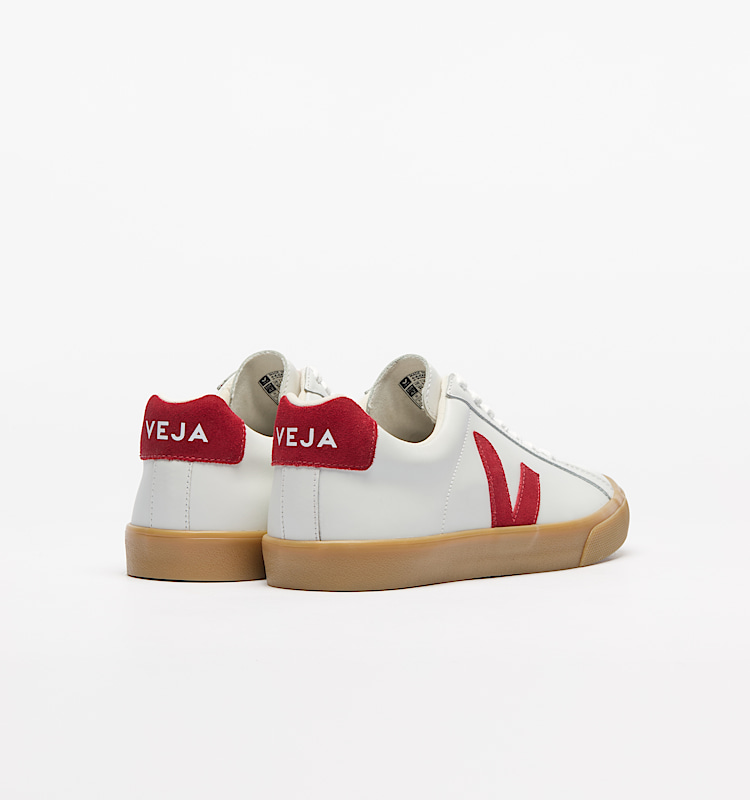 veja sneakers esplar-logo 皮革 白色 EO0220764 Back view