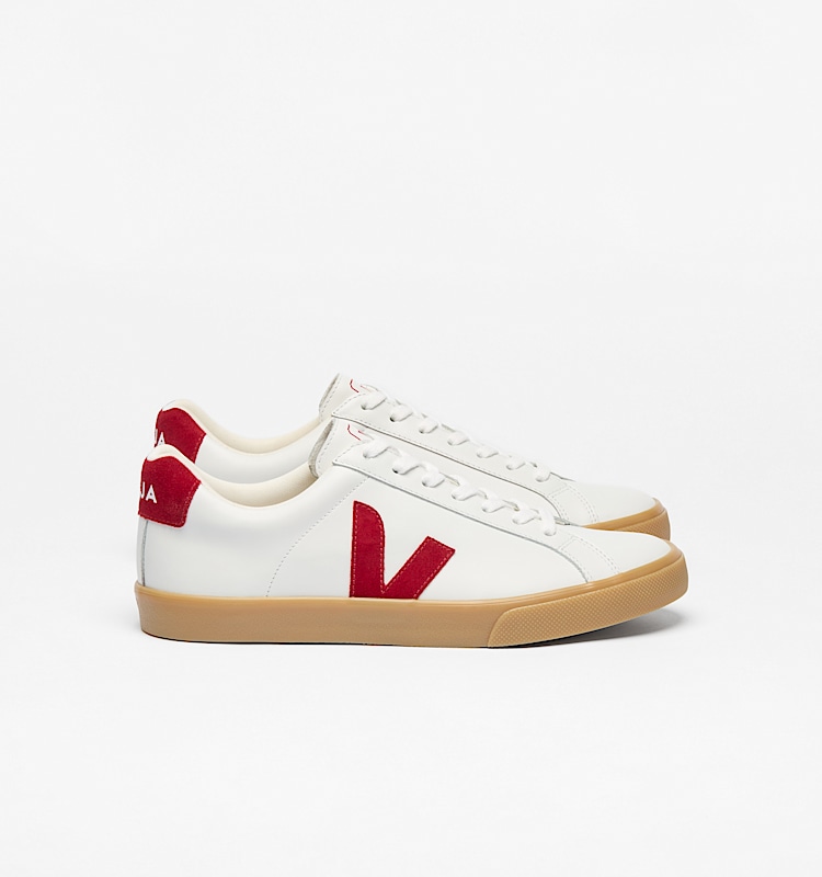 veja sneakers esplar-logo 皮革 白色 EO0220764 Lateral view