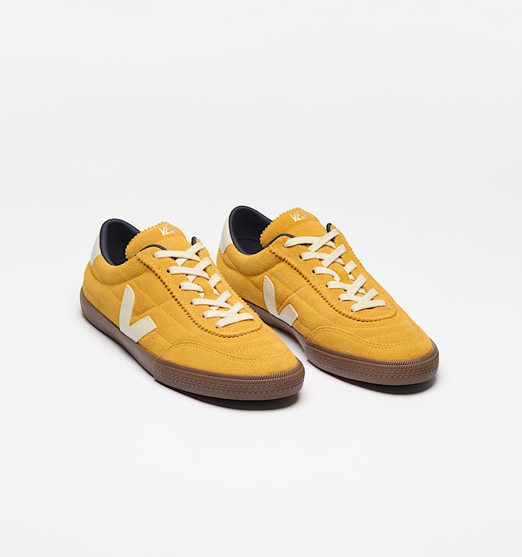 veja sneakers panenka 麂皮 黄色 FU0320900 Top view