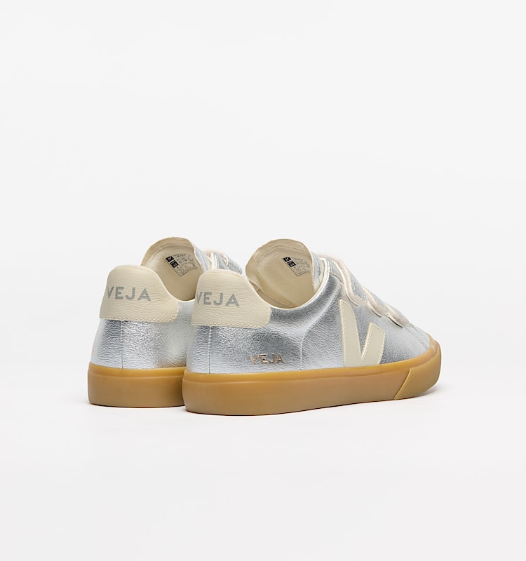 veja sneakers recife-logo leather silver RC0520779 Back view