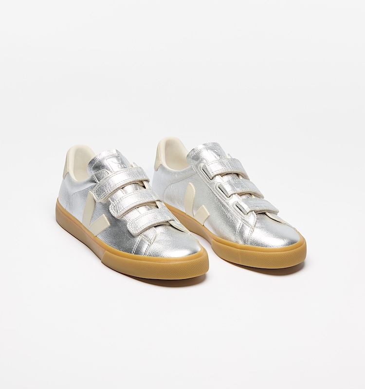 veja sneakers recife-logo leather silver RC0520779 Top view