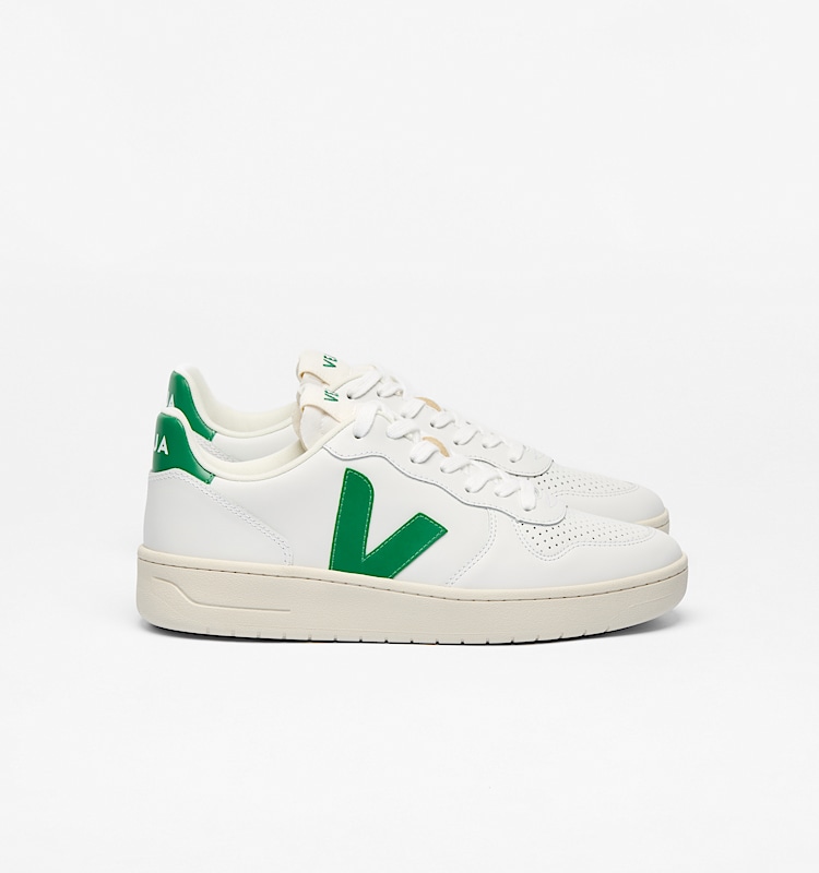 veja zapatillas v-10-prime cuero blanco VI0220849 Lateral view