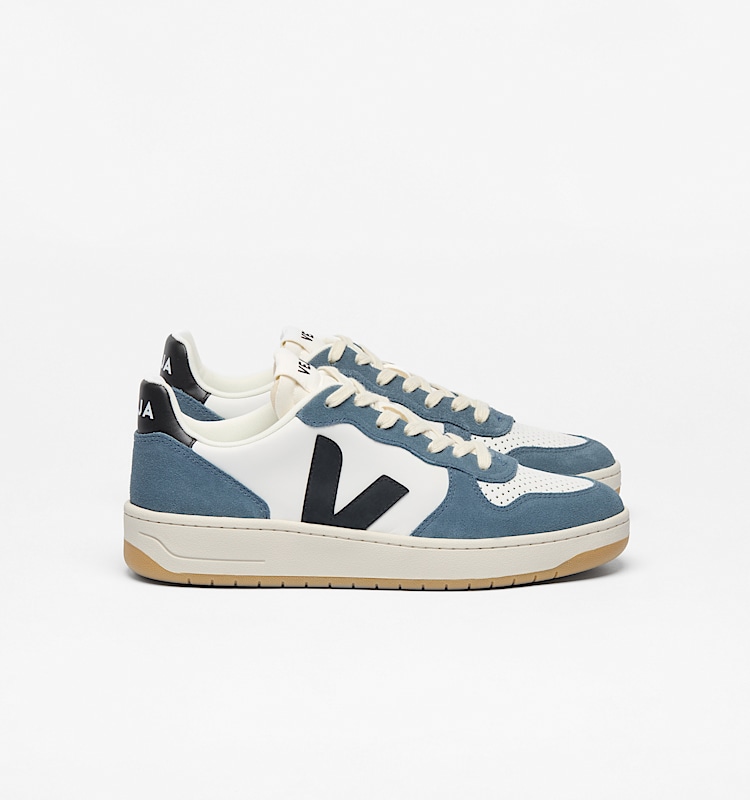 veja sneakers v-10-prime 皮革 蓝色 VI0220863 Lateral view