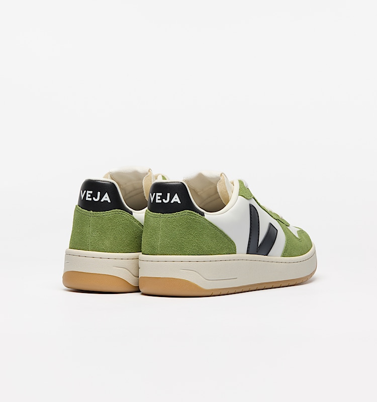 veja sneakers v-10-prime 皮革 绿色 VI0220866 Back view