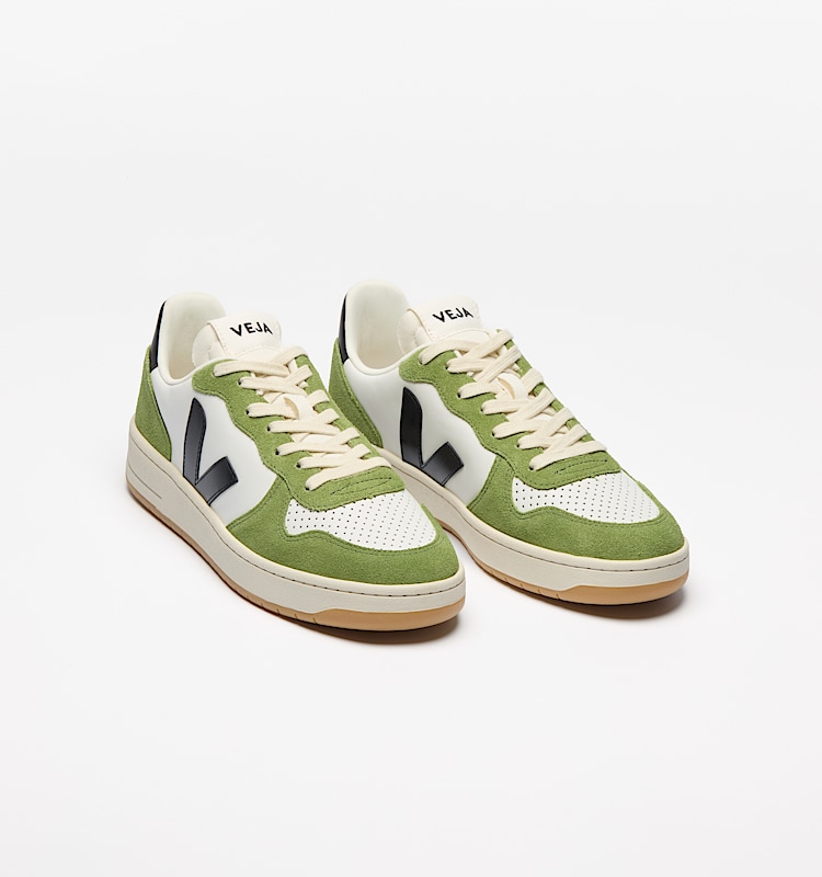 veja sneakers v-10-prime 皮革 绿色 VI0220866 Top view