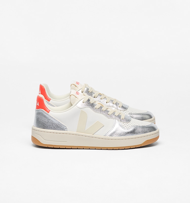 veja v-10-prime leather silver VI0220867