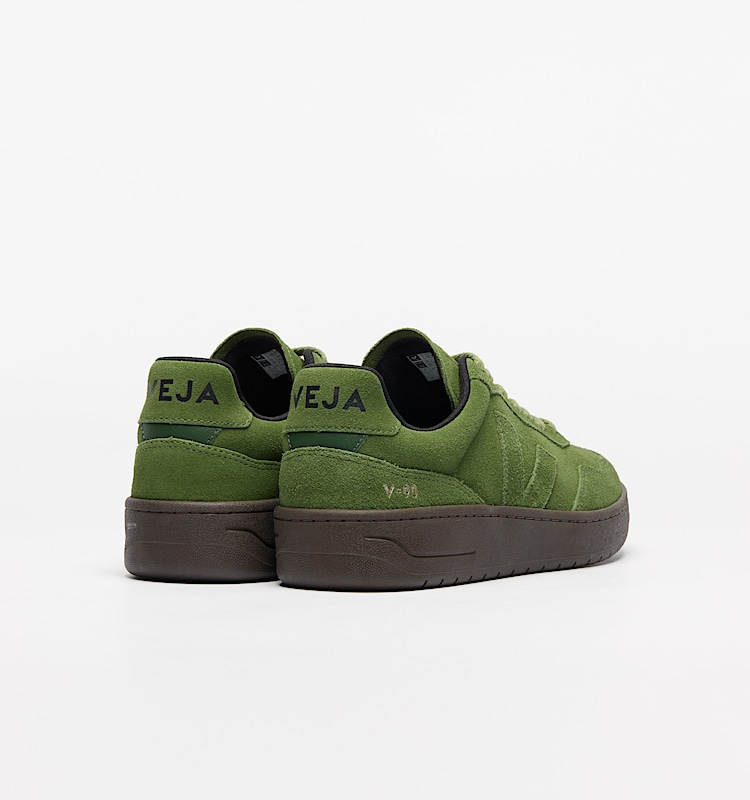 veja sneakers v-90 麂皮 绿色 VD0320928 Back view