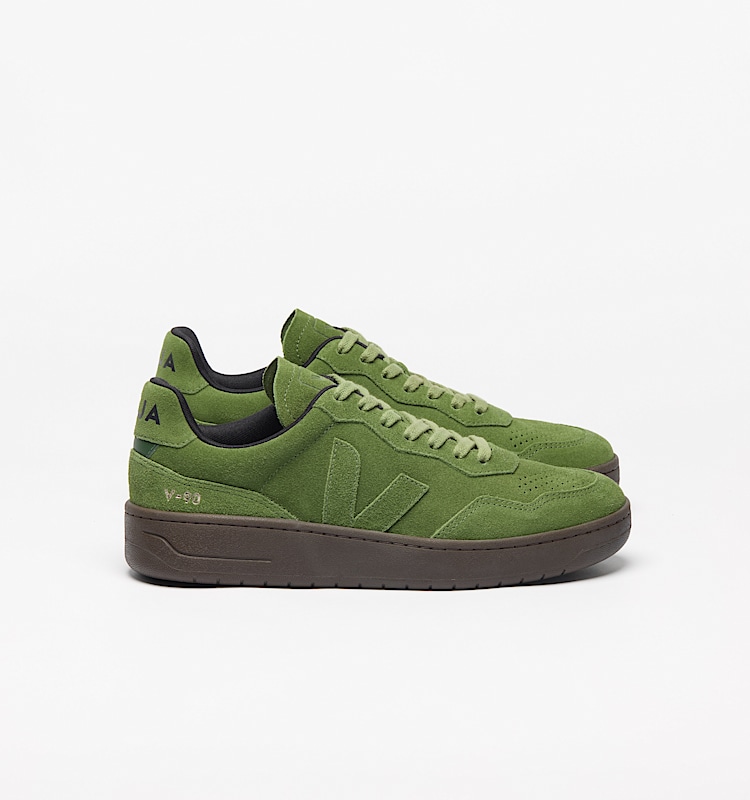 veja sneakers v-90 麂皮 绿色 VD0320928 Lateral view