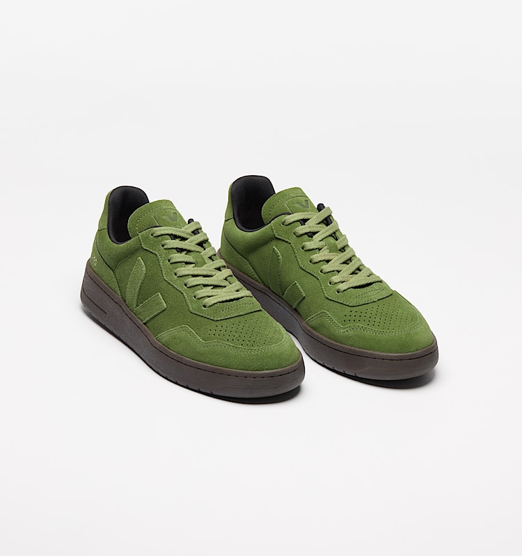 veja sneakers v-90 麂皮 绿色 VD0320928 Top view