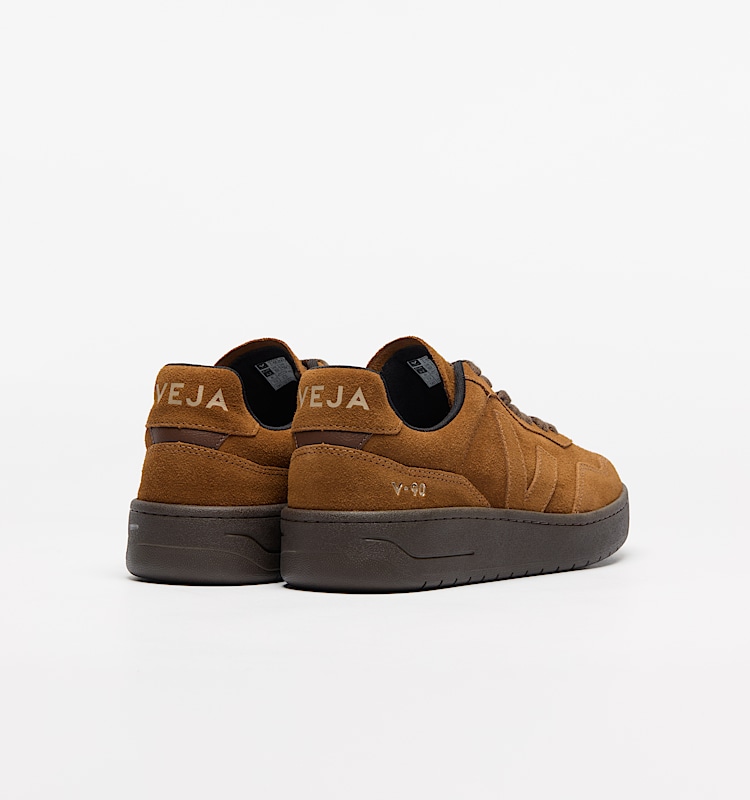 veja sneakers v-90 麂皮 褐色 VD0320929 Back view