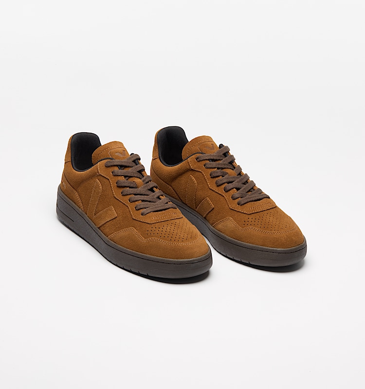 veja sneakers v-90 麂皮 褐色 VD0320929 Top view