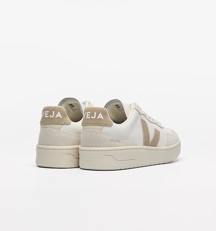 veja sneakers v-90 organic-cotton white VD2020909 Back view