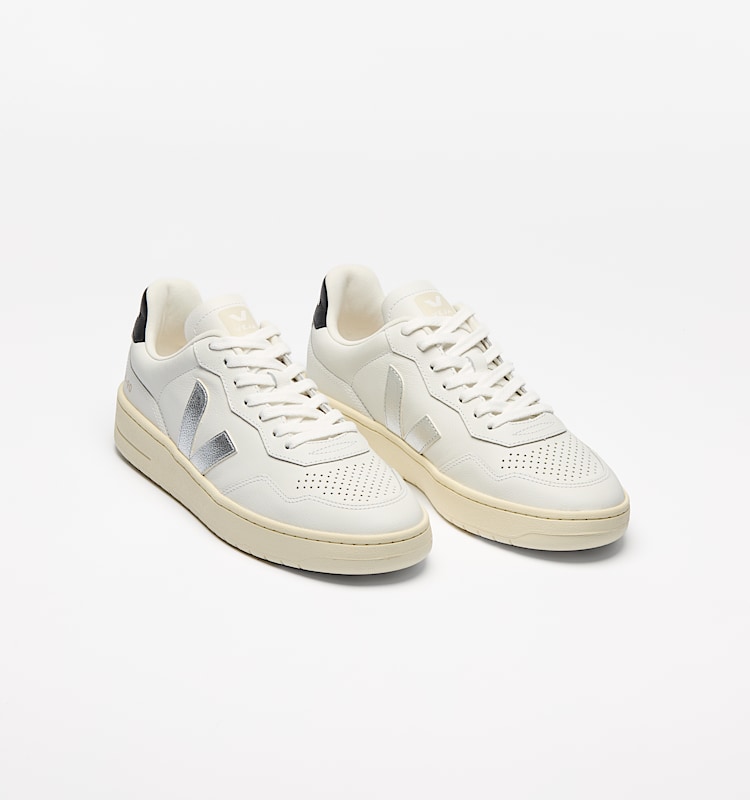 veja zapatillas v-90 algodón-orgánico blanco VD2020910 Top view