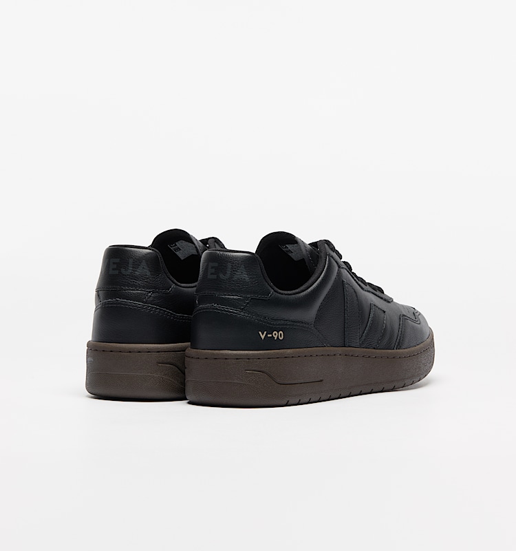 veja sneakers v-90 有机棉 黑色 VD2020932 Back view