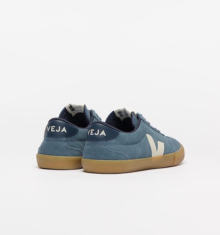 veja sneakers volley 麂皮 蓝色 VO0320886 Back view