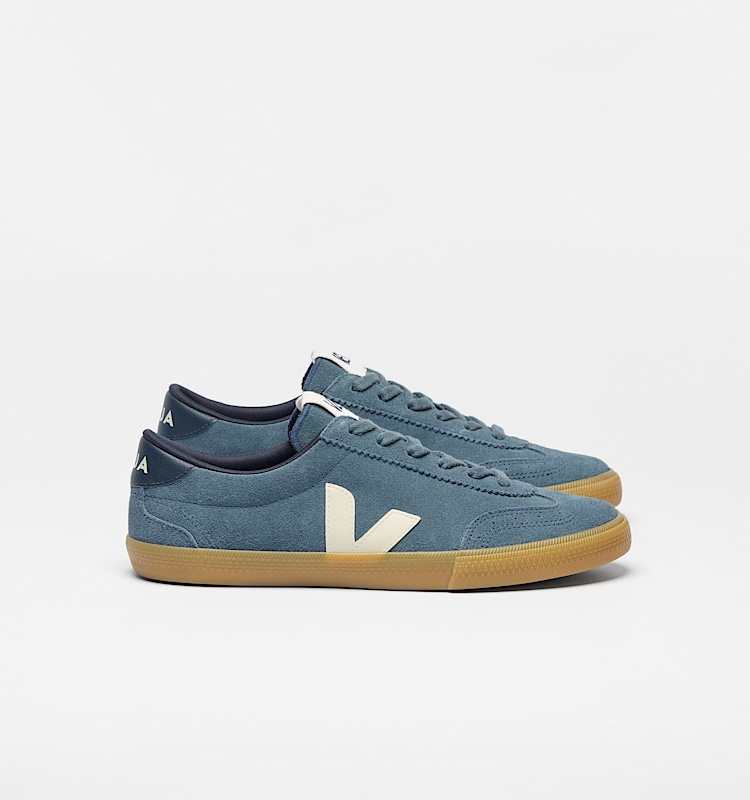veja sneakers volley 麂皮 蓝色 VO0320886 Lateral view