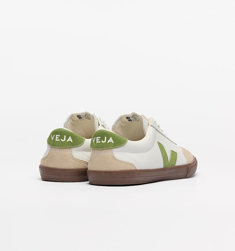 veja sneakers volley 有机皮革 白色 VO2020875 Back view