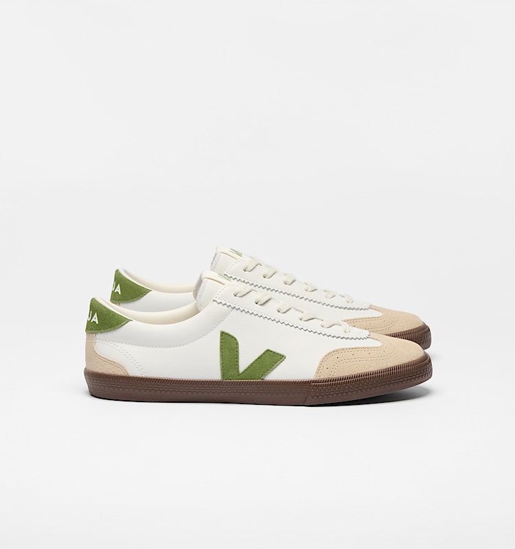 veja sneakers volley 有机皮革 白色 VO2020875 Lateral view
