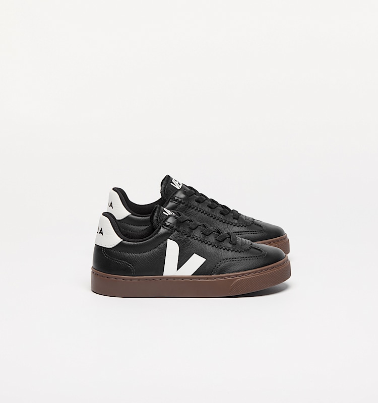 veja zapatillas small-volley cuero-orgánico negro SY2021015 Lateral view