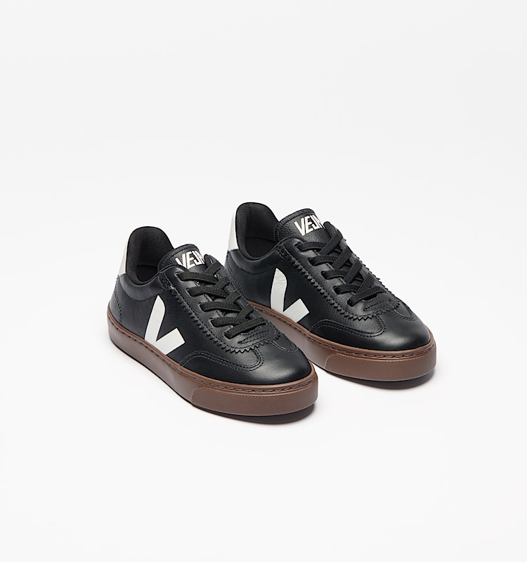 veja zapatillas small-volley cuero-orgánico negro SY2021015 Top view