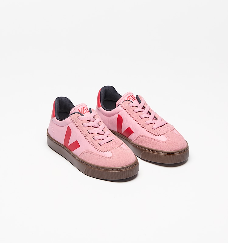 veja baskets small-volley cuir-biologique rose SY2021016 Top view