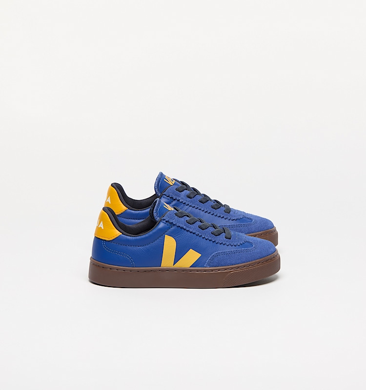 veja baskets small-volley cuir-biologique bleu SY2021017 Lateral view