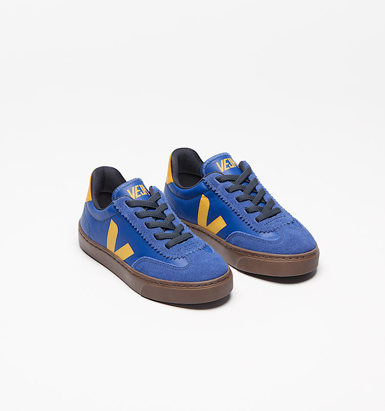 veja zapatillas small-volley cuero-orgánico azul SY2021017 Top view