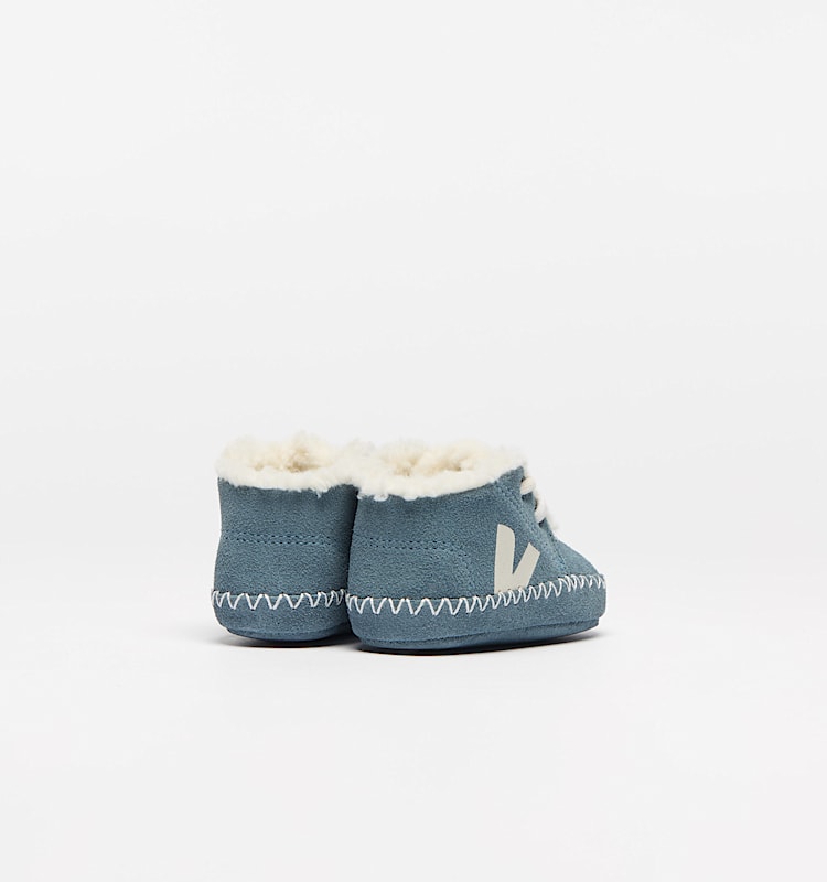 veja sneakers baby-winter-light-zz suede blue BA0321028 Back view